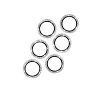 ZWWOGE Lot de 6 Films Protection Objectif Métal & Verre Anti-rayures HD Glitter Argent Compatible avec iPone 17 17 Pro et 17 Pro Max chaussettes femme 35-38