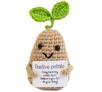 ZWWOGE Patate,Pomme De Terre Au Crochet,Poupée De Pomme De Terre Mignonne avec Carte,Jouets D'émotion pour L'encouragement,Choux verts, pommes de terre vitales
