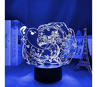 ZWWZ Genshin Impact Hu tao Anime Figure Statue Lumièr Illusion Optique LED Veilleuse, avec Câble USB Nouveauté De Noël Cadeau d'anniversaire
