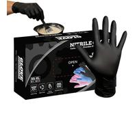 zwxqe 100 Pieces Nitrile Gloves, Latex Free Replaceable Gloves, Multi Purpose Safety Glove, Protective Hand Glove for Home Salon Kitchen Cooking Cleaning Hair Dye Barber Hairdressing Exam