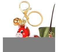 zwxqe 2026 Horse Keychain, Lunar New Year Charm, Attract Wealth 2D Flat Keyring Pendant, Collectible Bag Pendant, Cute Horse Charm Accessory for Teens Adults Women Girls Students Travel Gift