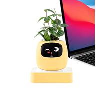 zwxqe AI Expression Planter, Smart Decorative Pot with Multiple Interactive Faces, for Indoor Apartment Office Living Room Bedroom Balcony Beginners Birthday Gift