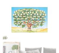 zwxqe Arborescence à remplir - Magnifique tableau d'ascendance remplissable,Fiable arbre généalogique photo décor écriture arbre généalogique diagramme pour grands-parents, mère/père