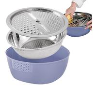 zwxqe Bac À Légumes - Bol Mélange Salade Ménager,Égouttoir Empilable pour Préparation Aliments Légumes Salade Riz Fruits Restaurant,Préparation Alimentaire Maison Restaurant Cuisine