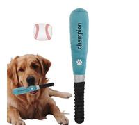 zwxqe Baseball Bat Dog Chew Toy with Built-in Squeaker | Durable Enrichment Toy for Large Dogs and Teething Puppies | Safe and Chew Toy for Promoting Healthy Teeth and Gums