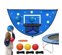 zwxqe Basketball Goal Trampoline - Kids Bouncing Hoop, Game Set Adjustable Frame Design with Safe Soft Rim Attachment for Indoor Outdoor Play for Backyard Garden Park Party Playground Exercise Fun