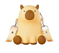 zwxqe Capybara Sling Bag, Silicone Shoulder Handbag, Durable Cute Capybara Travel Pouch for Children, Teens, and Adults, Stylish Cro ss body Purse for Daily Use