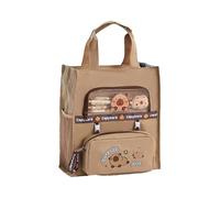 zwxqe Capybara Tote Bag, Canvas Animal Print Clutch, Large Capacity Travel Daypack with Handles, Cute and Durable Carrying Bag for Elementary School Girls Boys Kids Teens Children Daily