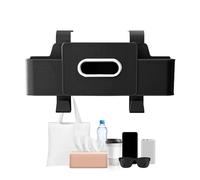 zwxqe Car Seat Organizer, Waterproof Leather Backseat Storage Pocket with Hook, Car Organizer Box for Phone Snack Drink Charger Handbag, for Van Travel Road Trip Interior Daily Home Use