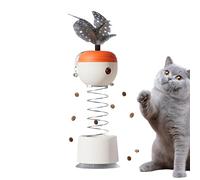 zwxqe Cat Interactive Toys, Cat Treat Dispenser Toy, Interactive Feather Toy, Cat Treat Feeder with Bell, Suction Cup Cat Toy, Slow Feeder Puzzle Ball, Pet Treat Dispenser for Indoor Cats