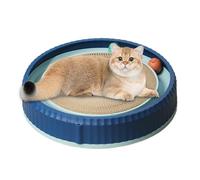 zwxqe Cat Scratch Pad, Round Cardboard Scratcher Pad, Non-Slip Base, Wear-Resistant Multifunctional Kitten Beds for Rest, Entertainment, Active Play, Training, 15.75x2.76in