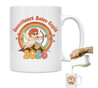 zwxqe Ceramic Coffee Mug, Valentines Heart Water Bottle Couple Drinking Mug for Cappuccino, Juice, Tea, Soda, Beer, Wedding, Engagement, Kitchen, Office, Boyfriend, Him, 3.7x3.2 Inch