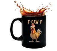 zwxqe Chicken Mug, Ceramic Drinking Cup, Compact Lightweight Design Funny Farmhouse Coffee Mug for Tea, Latte, Wine, Juice, Beer, Milk, Kitchen, Home, Family, Friends and Daily Use