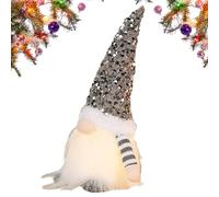 zwxqe Christmas Gnomes, Sequins Plush Figure, Battery-Operated GNOME Doll, Holiday Seasonal Decoration Ornament, Festive Winter Home Kitchen Bookshelf Mantel Apartment Office Décor, 12-inch