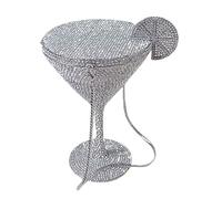 zwxqe Embrayage en strass, sac de soirée en gobelet, sac à main de fête élégant, accessoire de poche élégant, équipement de transport scintillant pour les femmes de célébration des femmes pour les a