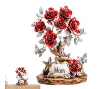 zwxqe Flower Table Ornament - 2D Acrylic Decorative Centerpiece, Elegant Design with Display Stand for Daily Use Home Decor Accent for Study Desk Living Room Bedroom for Mom Interior