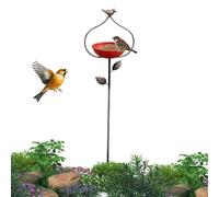 zwxqe Garden Bird Bath - Metal Rustic Avian Station, Water Feeder for Lawn, Bird Bath Accessory, Farmhouse Decorative Piece with Sturdy Design, Avian Hydration Station for Bathing and Birdwatching
