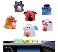 zwxqe Ghost Decor, Glow in The Dark Figurines, Car Halloween Ornaments, Resin Ghost Statues, Large Tongue Design Pieces for Spooky Decoration and Fun Ambiance on Shelves Desks and Gardens