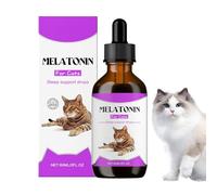 zwxqe Gouttes calmantes pour chat, 60 ml - Aide relaxante pour les trajets en voiture, la séparation des orages, un nouvel environnement, un toilettage bruyant, des ménages et des visites vétérinaires