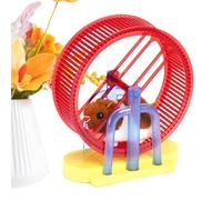 zwxqe Hamster Electronic Exercise Wheel, Animal Toy, Interactive Plush Bunny Model, Simulation Sturdy with Stand, Lightweight Exercise Game for Dog Cat Girl Boy Playtime Fun, 7.87 inches
