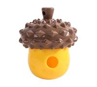 zwxqe Interactive Slow Feeder, Rubber Food Dispensing Toy, Squeaky Ball with Nubs, Tough Puppy Teether, Engagement Tools for Boredom, Mental Stimulation Training Relief Play