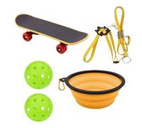 zwxqe Jouets d'enrichissement pour tortue, jouets pour tortue, balle d'alimentation pour tortue, jouets de skateboard pour tortue, ensemble d'entraînement d'enrichissement, jouets interactifs pour