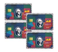 zwxqe Lot de 4 autocollants de protection pour cartes de débit, sans bulles, robustes et élégants, pour adultes, application facile, 8,5 x 5,4 cm