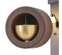 zwxqe Magnetic Doorbell Chime, Wooden Entry Alert, Rustic Decorative Home Accent for Doorway Notification, Pleasant Sounding Vintage Bell for Café Entrance Room Studio Charm