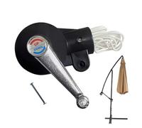 zwxqe Manivelle de Remplacement pour Parasol de Terrasse Extérieur - Manivelle à Main pour Parasol Extérieur avec Cordon | Poignée Anti-Dérapante, Pièce de Rechange pour de Jardin Piscine Balcon