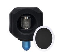 zwxqe Microphone Isolation Shield, Sound Absorbing Filter Panel, Portable Soundproof Cover, Foldable Recording Equipment, Audio Accessory, Ideal for Podcast Singing Studio Performance