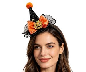 zwxqe Mini chapeau de sorcière - Serre-tête - Joli esprit d'Halloween | Serre-tête gothique - Accessoire de costume pour femmes et filles - Pour scène, théâtre, bal masqué, cosplay, quotidien, fête