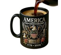 zwxqe Mug 250e Anniversaire,Tasse Céramique Patriotique - Mug sur le thème patriotique | Maison Bureau Appartement École Salle de Classe Restaurants & Cafés