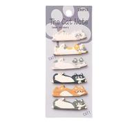 zwxqe Notes adhésives en forme de chat, 180 feuilles de marqueurs en papier de dessin animé, notes de papeterie adhésives amusantes, bloc-notes en forme de chat pour écrire, étiqueter,