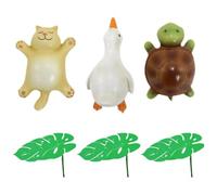zwxqe Ornement de Pot d'animaux, Solution de Pot de, Support de Statue Miniature pour Accessoires de Jardin Professionnels, Application Durable, Fournitures de Porche, Support extérieur, AC