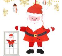zwxqe Ornements de Noël feutrés, décor de Noël en Feutre | Père Bonhomme de Neige Renne décorations de fête décor | Ornements de Figurines de Porte et de fenêtre pour la décoration de la Maison