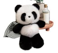 zwxqe Panda Stuffed Animal - 16 inch Plush Pillow Doll Cute Toy for Kids, Ultra Soft Cuddly Design with Expression, Decorative Throw Cushion for Bedroom Sofa Car Bed Birthday Present, 9.84 inches