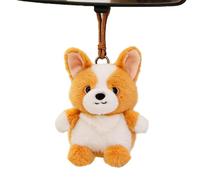 zwxqe Plush Puppy Pendant, Stuffed Doll Bag Charm, Soft Plush Doll Decoration Accessory, Cute Puppy Bag Charm for Women Girls Kids Teens School Travel Commuting Shoulder Backpack Tote, 5.91 inches