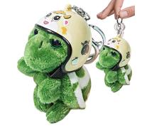 zwxqe Porte-clés tortue avec casque, breloque de sac en peluche, décoration de voiture, porte-clés tortue mignonne, porte-clés tortue avec chapeau, porte-clés en peluche pour sac à main, Taureau.,
