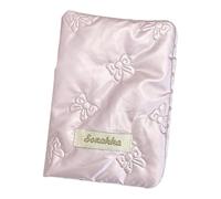 zwxqe Porte-passeport avec nœud en cuir synthétique, joli protecteur de documents, portefeuille élégant pour carte d'identité, accessoire pour garçons et filles et voyageurs fréquents, 11,5 x 14 x 2