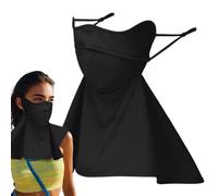 zwxqe Protection UV Visage - Masque Anti-UV Femme contre Poussière,Masque Facial Respirant Réutilisable Anti-Poussière avec Sensation Fraîche pour Randonnée Vélo Sport Pêche Moto Jardinage