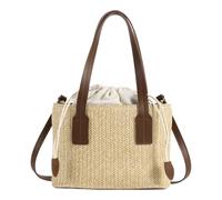 zwxqe Sac à main en paille, pochette de voyage, sac à bandoulière vintage, sac à bandoulière élégant, 1 sac à main compact en tissu de paille, idéal pour les femmes, les vacances, les pique-niques
