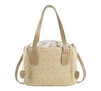 zwxqe Sac à main en paille, pochette de voyage, sac à bandoulière vintage, sac à bandoulière élégant, 1 sac à main compact en tissu de paille, idéal pour les femmes, les vacances, les pique-niques