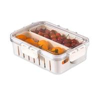 zwxqe Snack Box, Portable Charcuterie Container, Easy to Carry and Organize Snacks Divided Serving Tray, Food Storage Box for Work Picnic Camping Travel Office School Refrigerator, 9.45x6.69 Inches