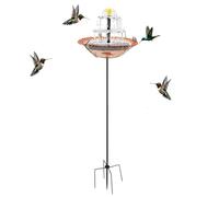 zwxqe Solar Fountain Bird Bath - Bluebird Watering Container, 660g Garden Hummingbird Bath Solar Powered Water Feature Pump for Gardeners Nature Lovers Backyard Patio Deck Courtyard Lawn Front Yard