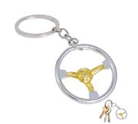 zwxqe Steering Wheel Keychain, Car Wheel Keyring, Zinc Alloy Keychain
