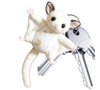 zwxqe Stuffed Animal Bag Charm, Cute Flying Squirrel Plush Keychain, Animal Mini Plush Ornament Keychain for Women Girls Kids Adults Daily Outdoor Commuting Travel Backpack Purse Handbag
