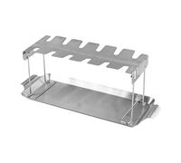 zwxqe Support de cuisse de poulet, support d'aile à 12 emplacements, support de gril, plateau à rôtir lavable au lave-vaisselle, 40 x 14 x 14 cm, outil de cuisine en acier inoxydable pour four