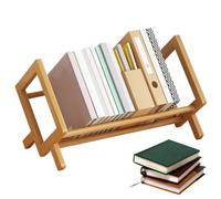 zwxqe Tabletop Book Holder | Dorm Room Bookshelf | Tilting Bookcase for Desk, Adjustable Desktop Bookshelf, Tabletop Book and Organizer, Space-Saving Book Storage Rack, Desktop Hutch for Books