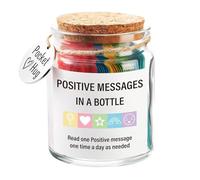 zwxqe Une bouteille en verre avec des mots renforçants | Messages d'inspiration, notes d'inspiration, messages encourageants pour elle, épouse, petite amie, sœur