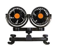 zwxqe Ventilateur de siège arrière de voiture - Refroidisseur automatique pour appuie-tête | 12 V 24 V - Double tête d'aération pour voiture, temps chaud, voyage, camion, animaux domestiques